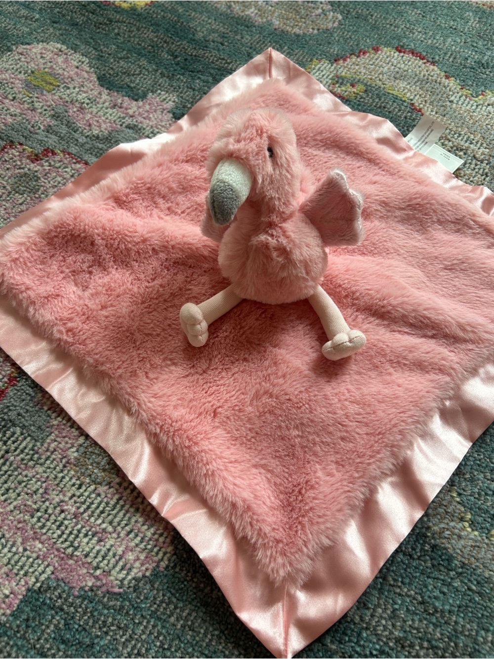 Pink Plush Flamingo Lovey Blanket Cloud Island